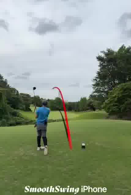 後方アングルのクラブ軌道
